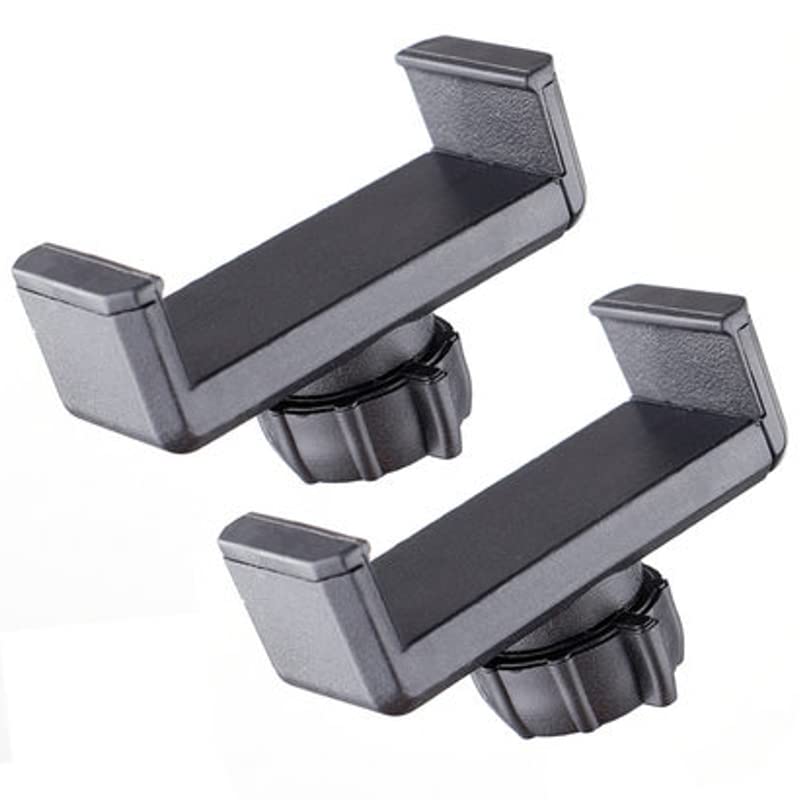 VizGiz 2 Pack Ring Light Phone Holder Clamp - 17mm Rotating Ball Clip for Gooseneck Tripod & Live Broadcast Support