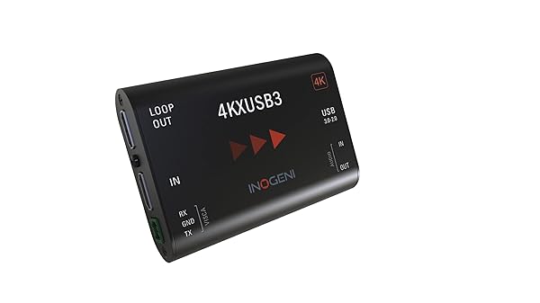 INOGENI INOGENI 4KXUSB3 Video Converter: 4K HDMI to USB, 60fps, HDMI Loop, Plug & Go, Professional with VISCA Control