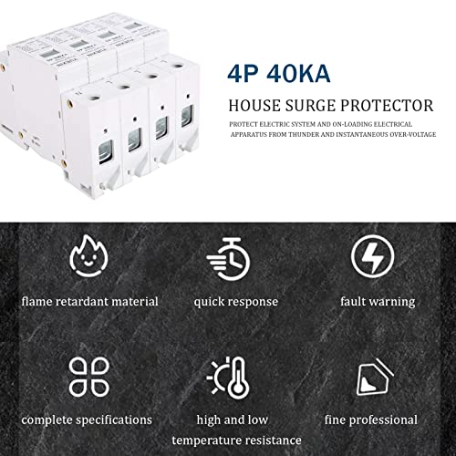4P 40KA House Protector 220V Low Voltage Arrester Fire Proof High Conductivity Quick Response for Electric System Protection - Image 4