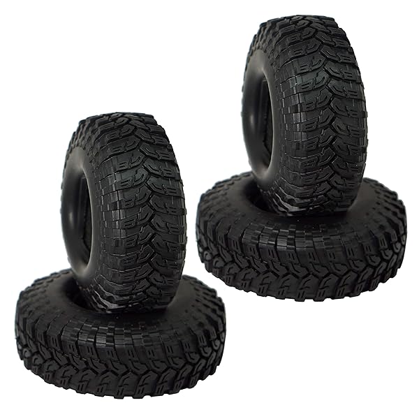 Vgoohobby 4Pack Super Larger 4.48 Inch RC Crawler Tires 1.9 Inch with Foam Inserts for Axial SCX10 D90 Tamiya Traxxas TRX4 1/10 Truck
