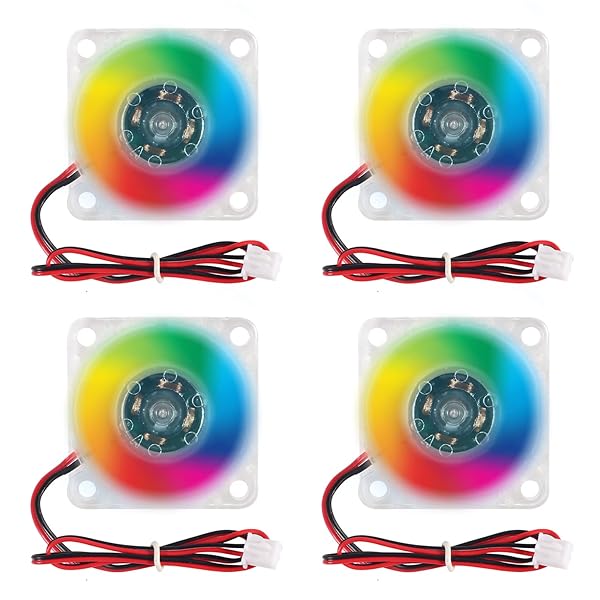 4Pcs 3010 RGB Fan 30mm Color LED DC 24V Brushless Cooling Hydraulic Bearing 30x10mm 2PIN for Efficient Cooling Solutions