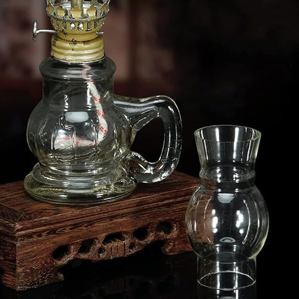 KALLORY 4pcs Vintage Glass Oil Lampshade Retro Windproof Cover for Kerosene Lamps Decorative Indoor Light Accessory - Image 5