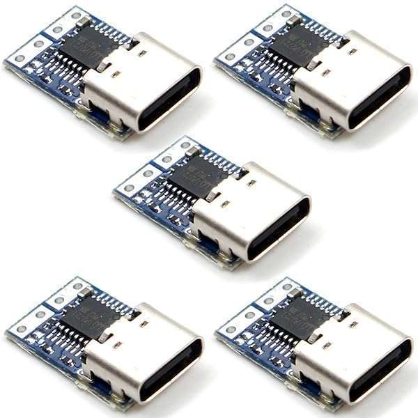5 Pack JacobsParts USB-C PD 15V Power Trigger Module - 5A Type-C Female Input for Fast Charging