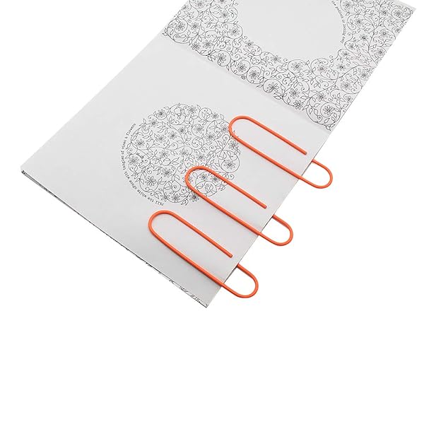 50 Pack 4 Inch Jumbo Paper Clips Assorted Colors Vinyl Coated Office Supplies Cute Paper Needle Multicolored Bookmark Orange - Image 6