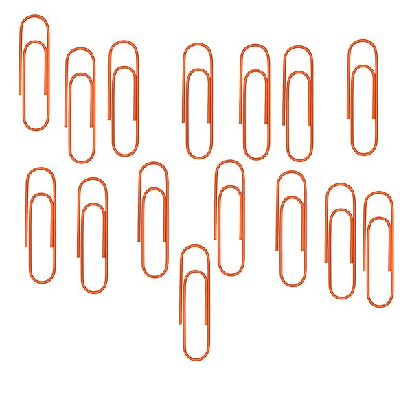 50 Pack 4 Inch Jumbo Paper Clips Assorted Colors Vinyl Coated Office Supplies Cute Paper Needle Multicolored Bookmark Orange