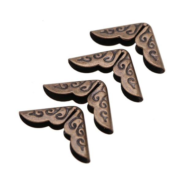 50pcs Vintage Iron Book Corner Protectors for Scrapbooking & Photo Albums - C086 Bronze - Image 8