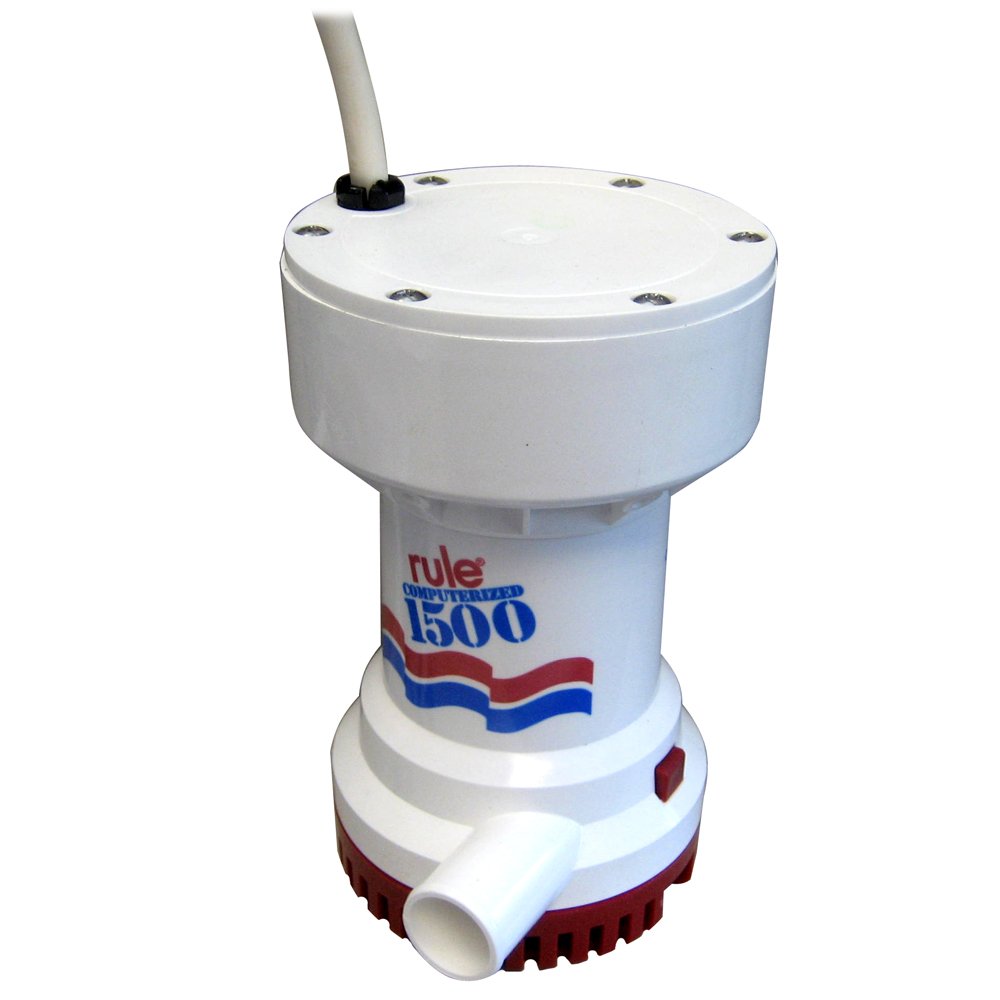 Rule 02 Marine Bilge Pump 1500 GPH - Non-Automatic 12 Volt for Reliable Boat Drainage