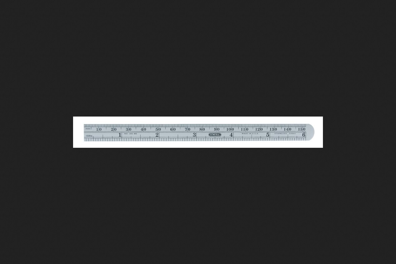 General Tools 305ME 6x15/32 Flex Precision Stainless Steel Rule - Durable & Accurate Measuring Tool
