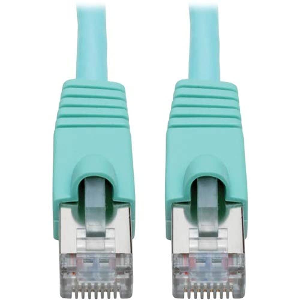 Tripp Lite Cat6a 10G Ethernet Cable - 6ft Snagless STP Network Patch Cable (Aqua) with Warranty