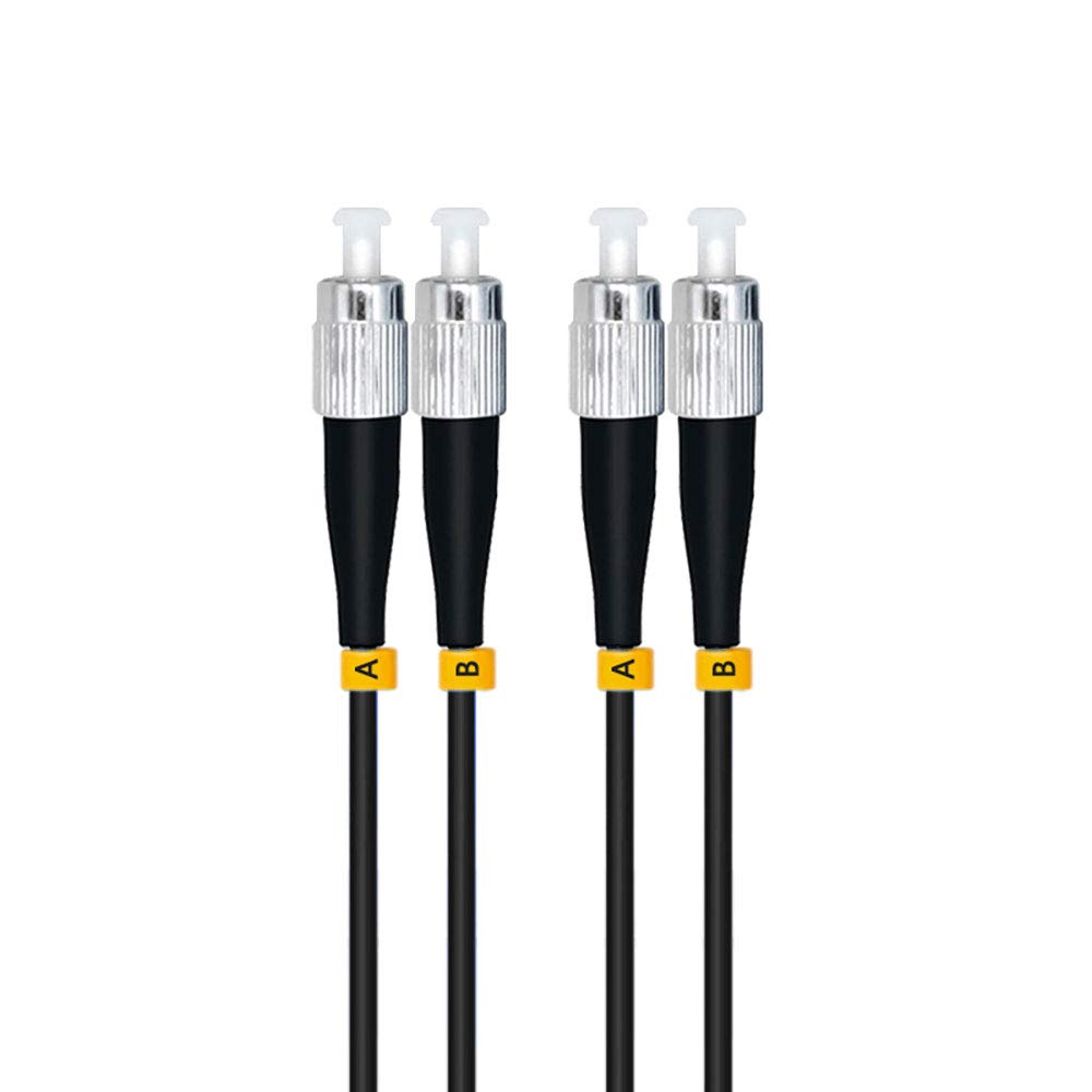 Jeirdus 5M 16FT FC to FC 10G OM3 Outdoor Armored Duplex Fiber Optic Cable Jumper - High-Speed Multimode Patch Cord