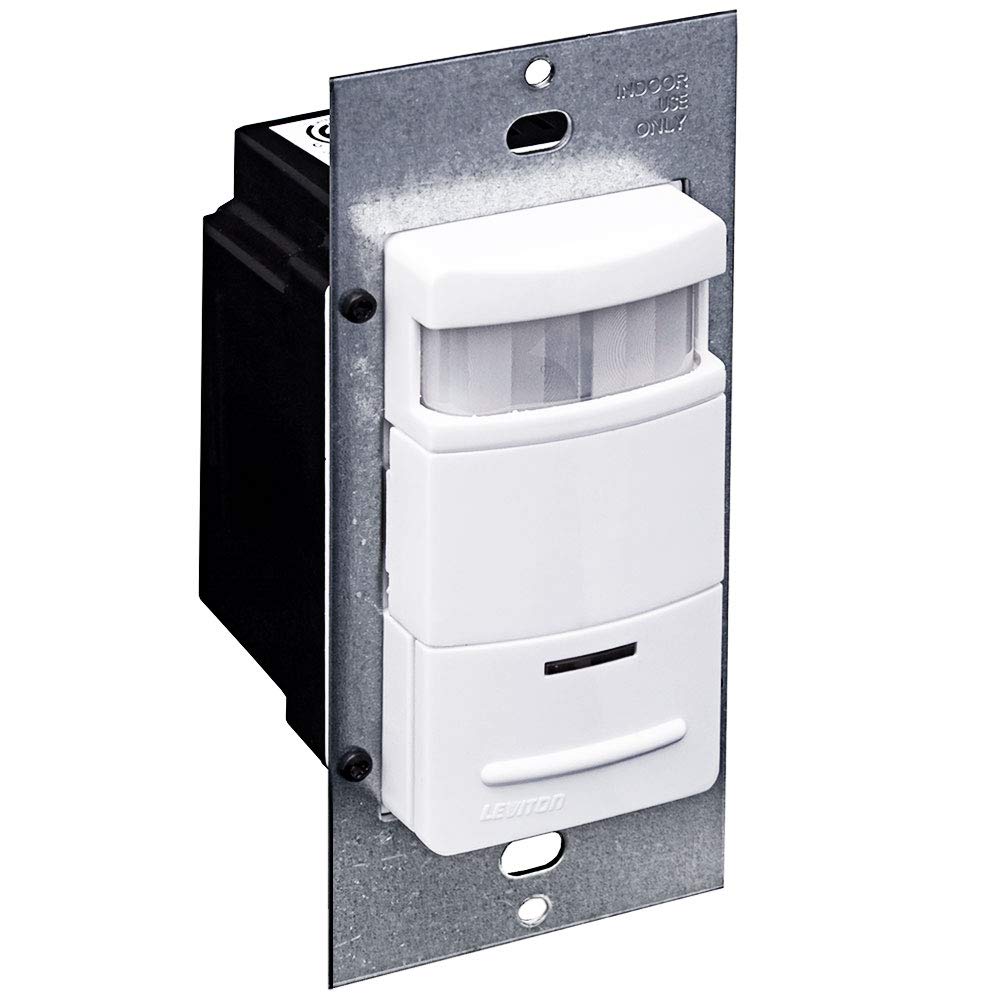 Leviton ODS10-IDW Decora Wall Switch Occupancy Sensor - 120/277V, White | Energy-Efficient Solution