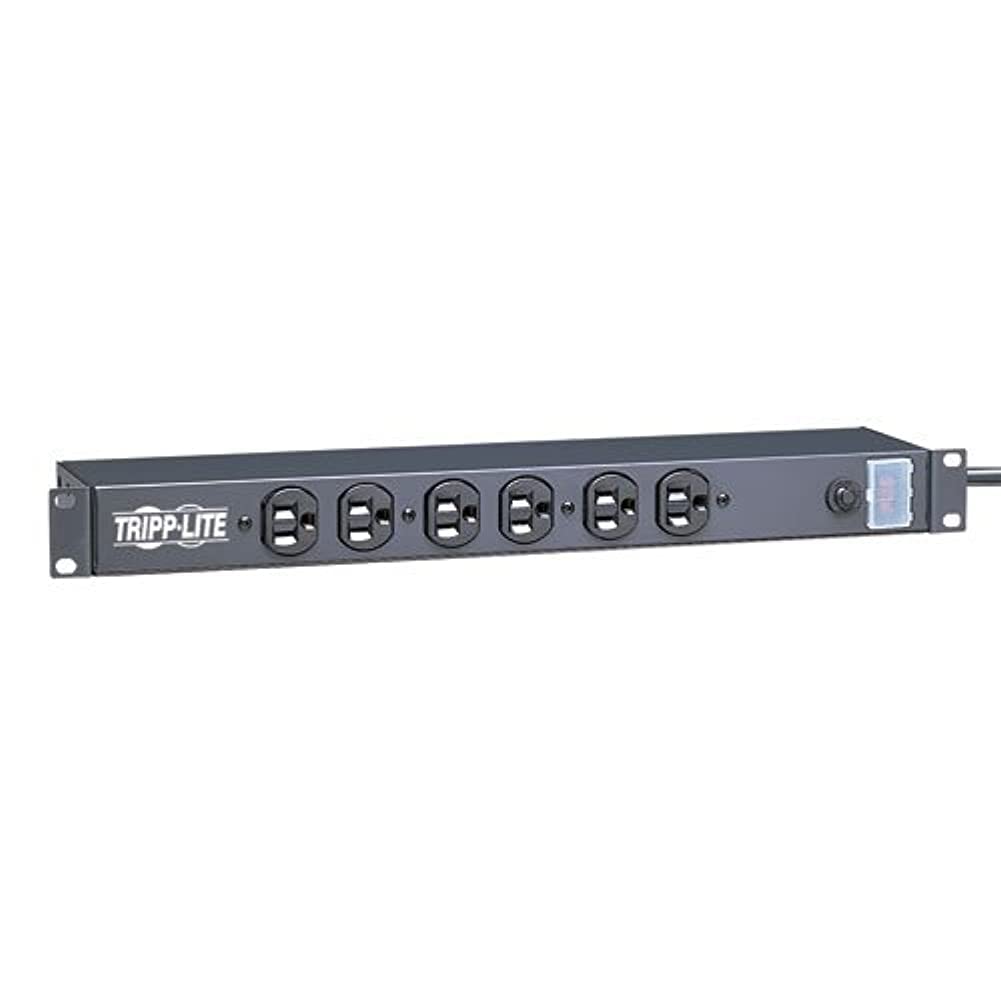 Tripp Lite 6 Outlet Rackmount PDU Power Strip - 1U, 15A, 15ft Cord, Front-Facing | Reliable Network-Grade Solution