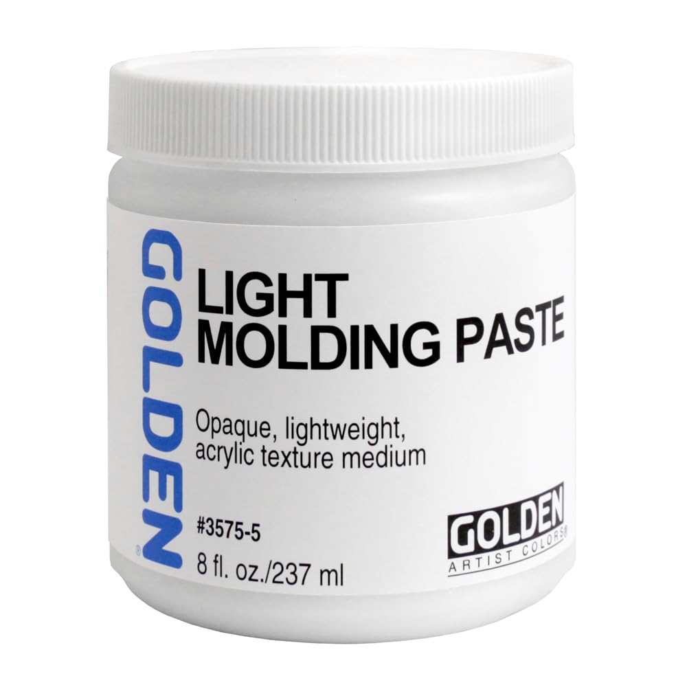 Golden Artist Colors Golden Artist Colors Light Molding Paste 8 oz Jar - Perfect for Texture & Mixed Media Art