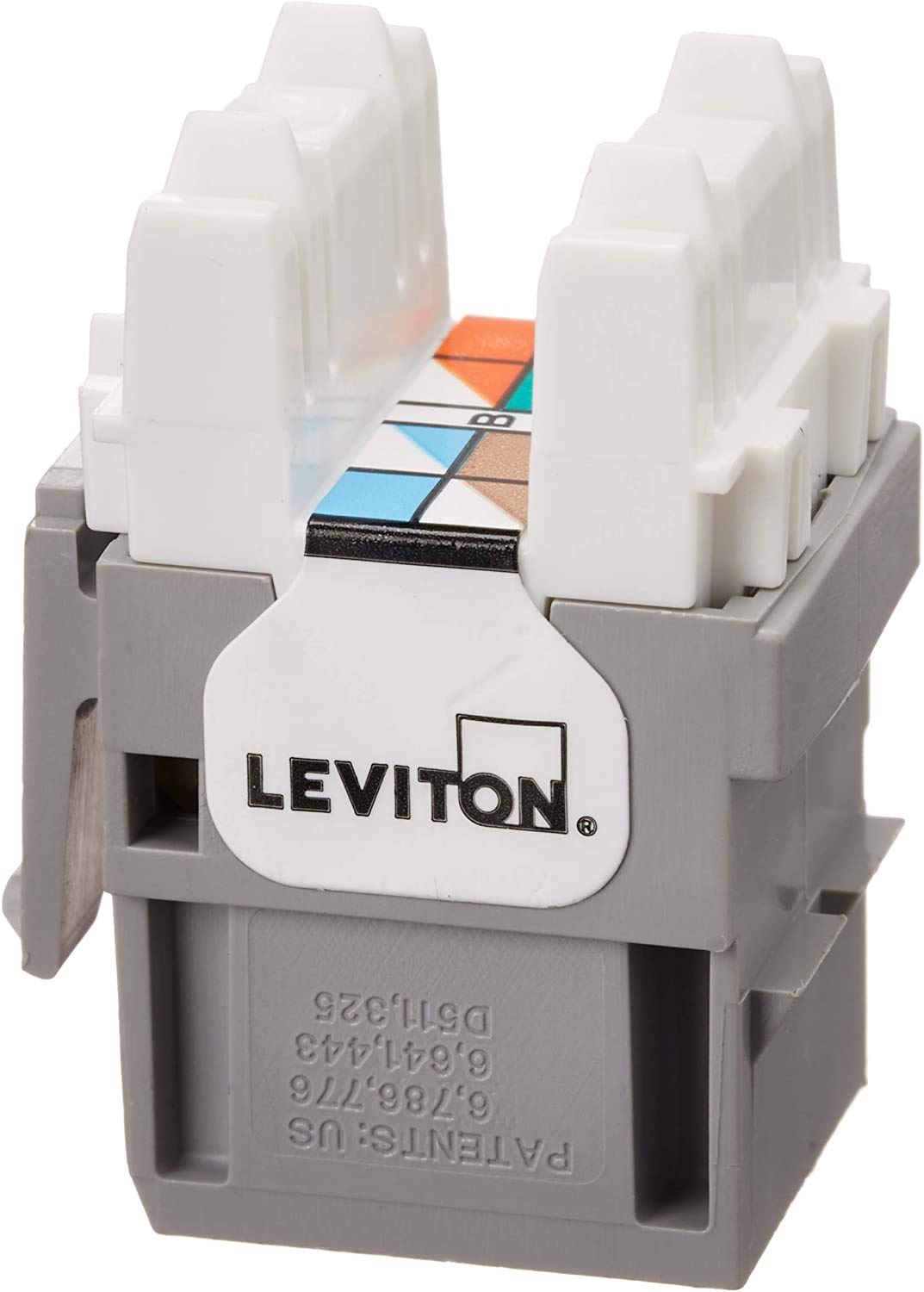Leviton 61110-BG6 Extreme Quick Port Connector - 25-Pack, Grey | High-Quality Networking Solution