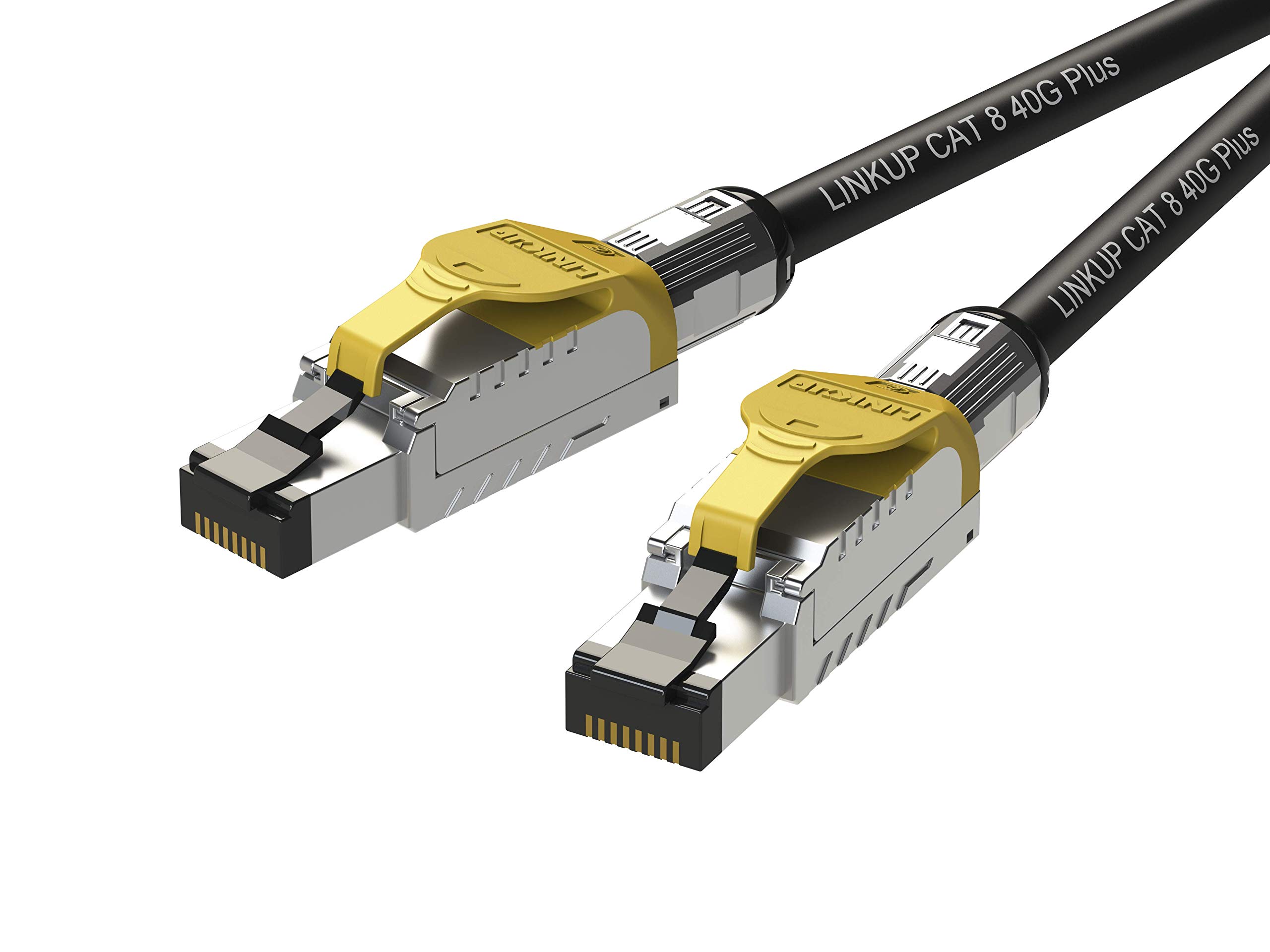 LINKUP LINKUP Cat8 Ethernet Cable 1M - 40Gbps, 2000MHz, S/FTP, 22AWG, Double Shielded for High-Speed LAN | GHMT & DSX8000 Certified