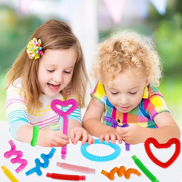52 Pack Pop Tubes Sensory Toys for Kids Fidget Toys Party Favors Goodie Bag Stuffers Classroom Prizes Gifts for Ages 3 to 12 - Image 4