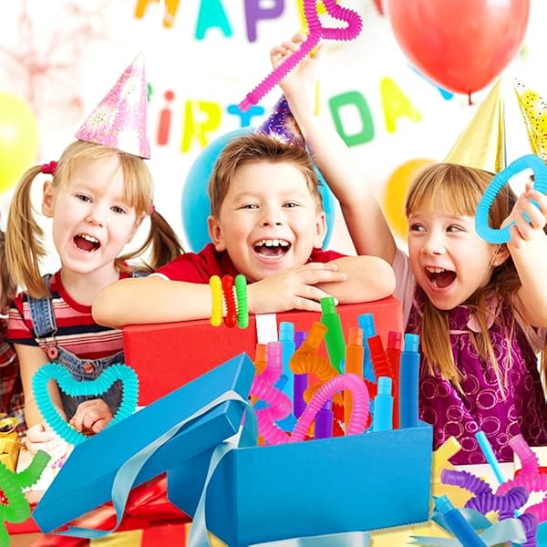 52 Pack Pop Tubes Sensory Toys for Kids Fidget Toys Party Favors Goodie Bag Stuffers Classroom Prizes Gifts for Ages 3 to 12 - Image 6