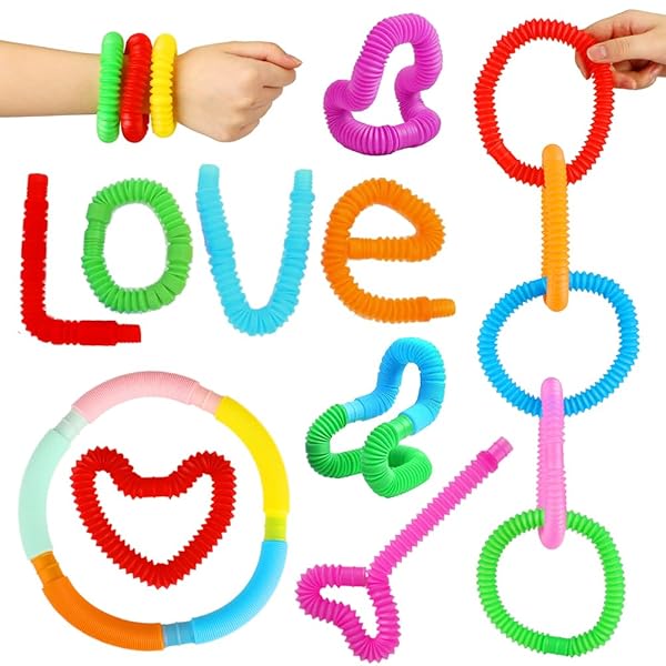 52 Pack Pop Tubes Sensory Toys for Kids Fidget Toys Party Favors Goodie Bag Stuffers Classroom Prizes Gifts for Ages 3 to 12 - Image 7