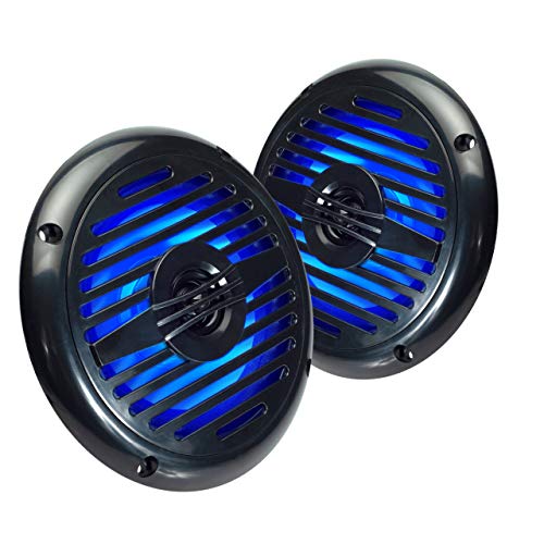 " Magnadyne WR5B-LED 5.25" Water-Resistant 2-Way Speakers with Blue LED - Sold as a Pair"