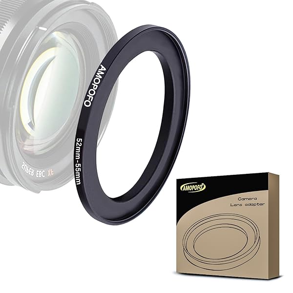 52mm to 55mm Camera Filter Ring Step Up Adapter for 55mm UV ND CPL Filters Metal Construction - Image 2