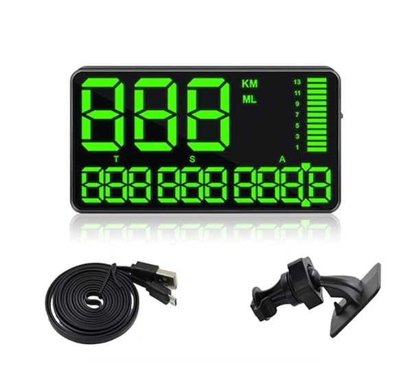 5.5 Inch Universal HUD Head Up Display GPS Digital Speedometer with Over Speed Alarm for All Vehicles Bicycles and Motorcycles - Image 2