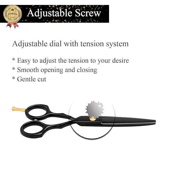 "5.5" Purple Hair Cutting Scissors Set with Razor & Leather Case - Professional Barber Shears for Home Use" - Image 5