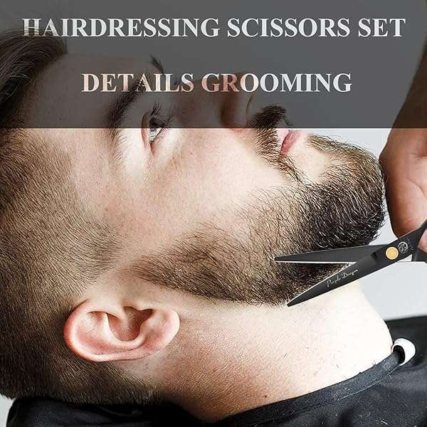 "5.5" Purple Hair Cutting Scissors Set with Razor & Leather Case - Professional Barber Shears for Home Use" - Image 9