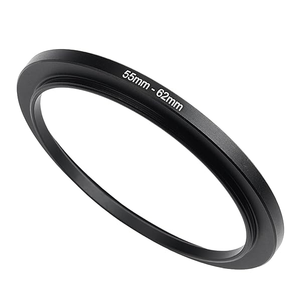 55mm to 62mm Step-Up Ring Filter Adapter for UV, ND, CPL - Metal Filter Adapter for All Brands