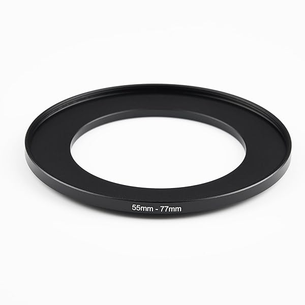 55mm to 77mm Step-Up Ring Filter Adapter for UV, ND, CPL - Metal Filter Adapter for All Brands - Image 4