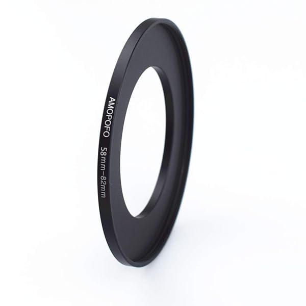 58-82mm Metal Ring/58mm to 82mm Step-Up Ring for Filters,Made of CNC Machined Space Aluminum with Matte Black Electroplated Finish,Compatible with All 58mm Camera Lenses & 82mm Accessories - Image 5