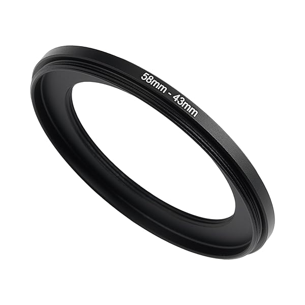 58mm to 43mm Step-Down Ring Filter Adapter for UV, ND, CPL - Metal Filter Adapter for All Brands - Image 2
