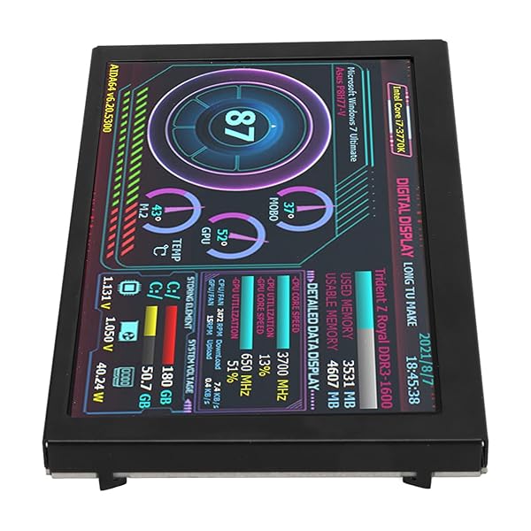 5in Computer Temp Monitor AIDA64 PC CPU RAM Data Monitor for Raspberry Pi Linux Windows PC Temperature Display IPS USB Mini Screen - Image 10