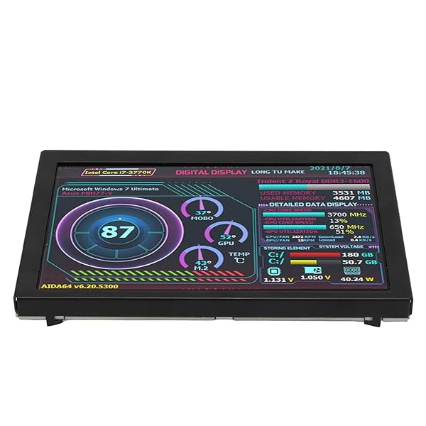 5in Computer Temp Monitor AIDA64 PC CPU RAM Data Monitor for Raspberry Pi Linux Windows PC Temperature Display IPS USB Mini Screen - Image 11