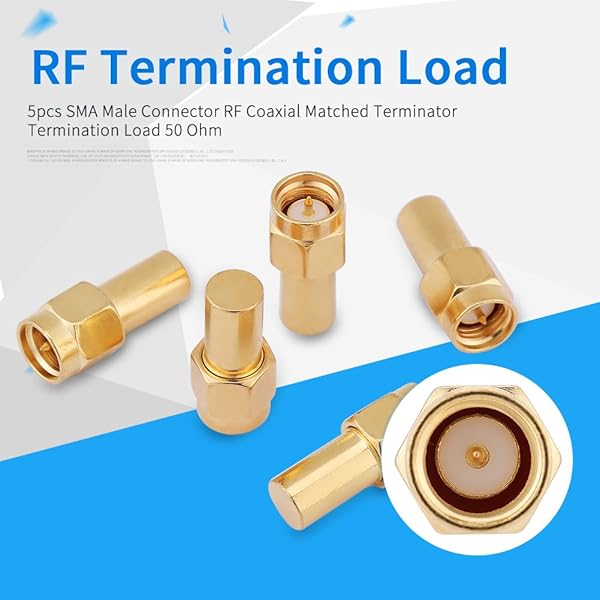 5pcs SMA Male Coaxial Terminators - 50 Ohm RF Load Connectors for Optimal Signal Termination - Image 5