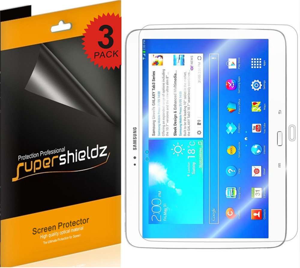 Supershieldz Supershieldz 3 Pack Screen Protector for Samsung Galaxy Tab 3 10.1 - High Definition Clear PET Shield