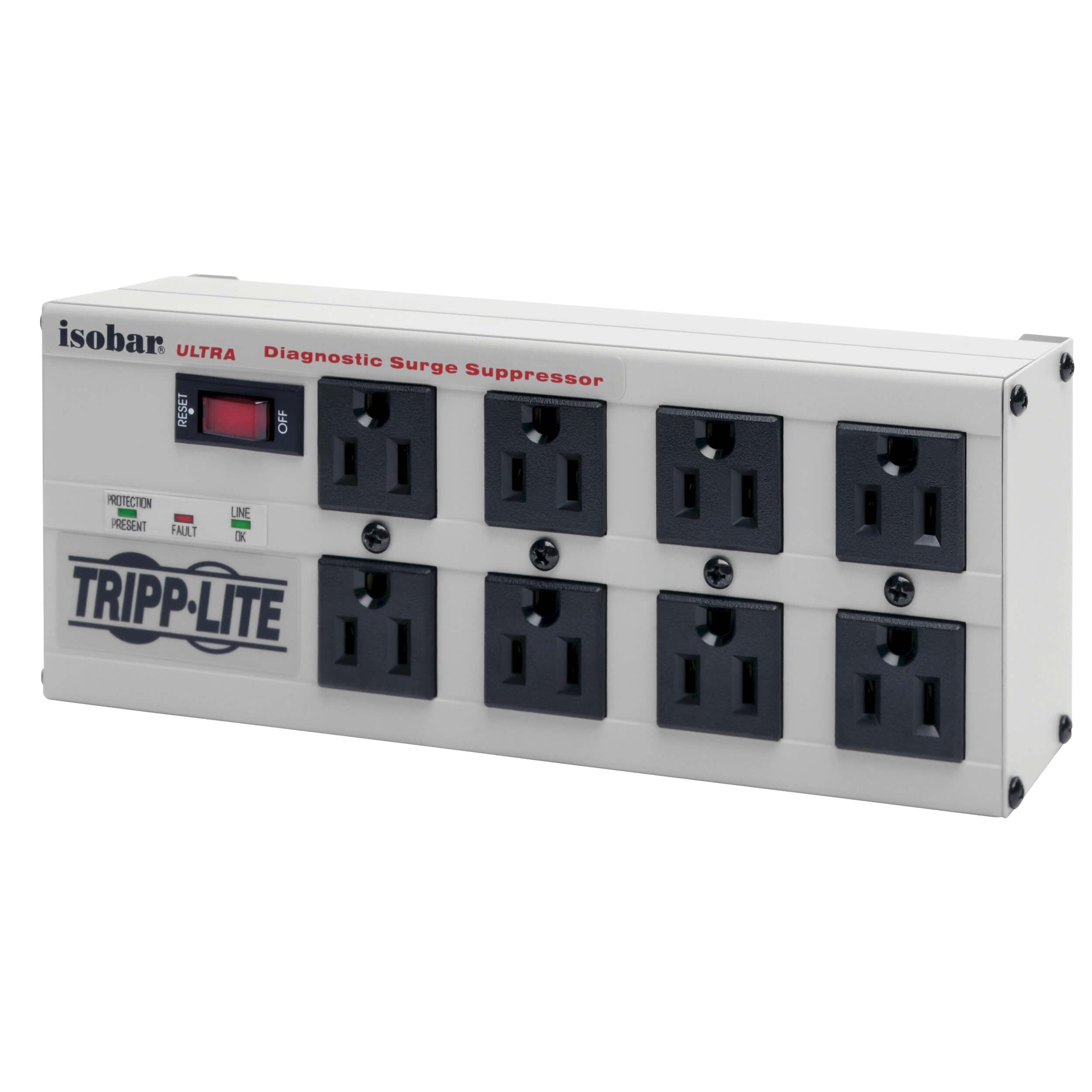 Tripp Lite Tripp Lite ISOBAR8ULTRA: 8-Outlet Surge Protector with 12ft Cord & Right-Angle Plug - $50K Insurance & Metal Warranty