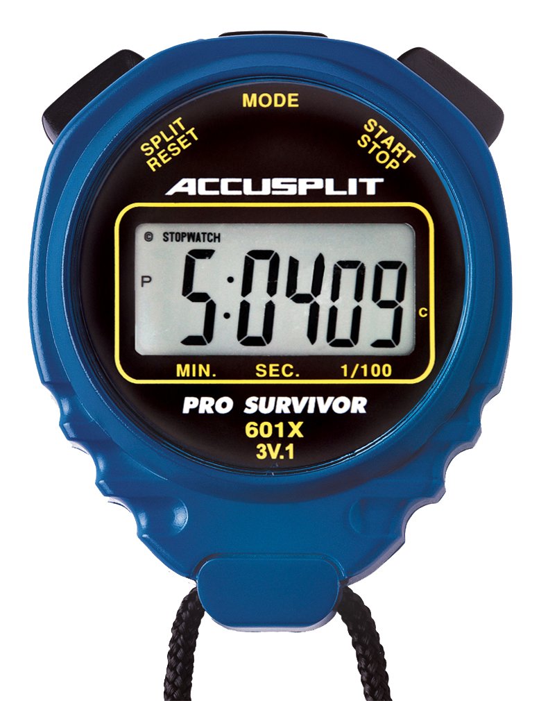 ACCUSPLIT Pro Survivor A601X Stopwatch - Extra Large Blue Display for Precision Timing
