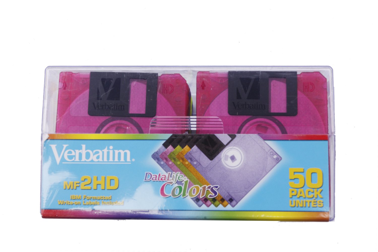 Verbatim "Verbatim DataLife 3.5" 1.44MB IBM Formatted HD Disks - 50 Pack for Reliable Data Storage"