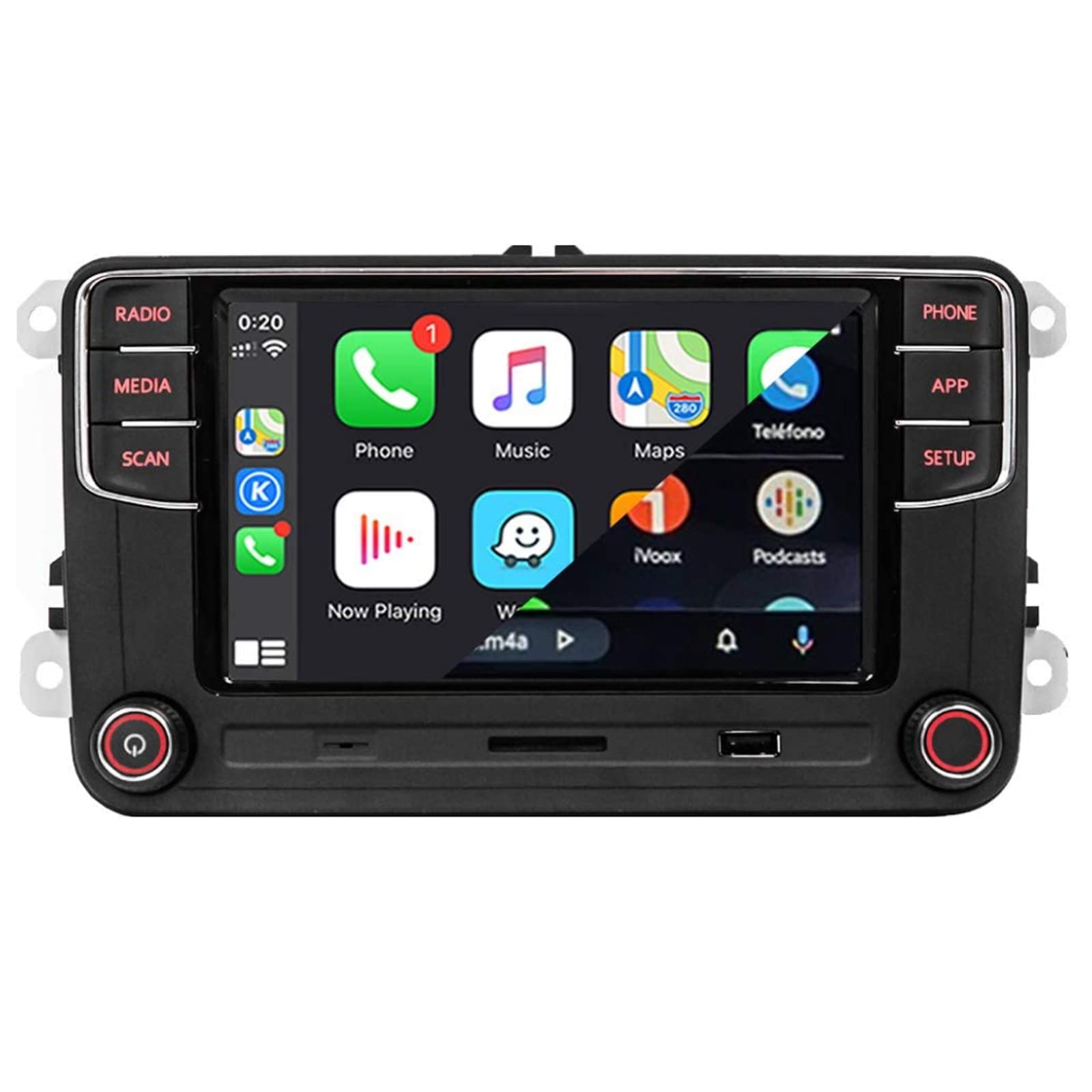 SCUMAXCON "SCUMAXCON 6.5" Car Stereo RCD360 PROII: Carplay, Android Auto, Bluetooth for VW Golf, Passat, Jetta & More"