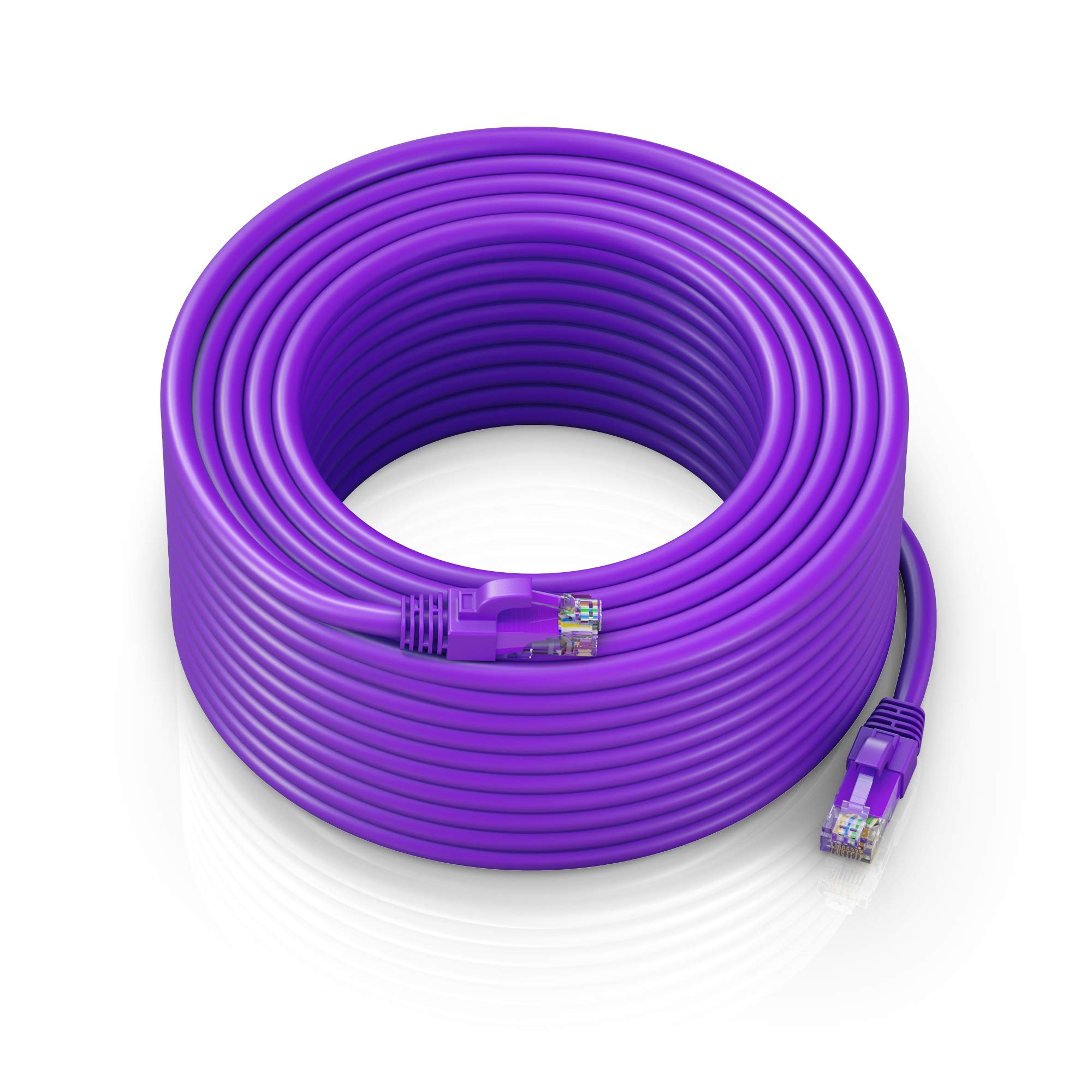 Maximm Cat 6 Ethernet Cable 300ft - High-Speed 10Gbps LAN & Internet Patch Cable - Purple UTP, 550MHz Network Cord