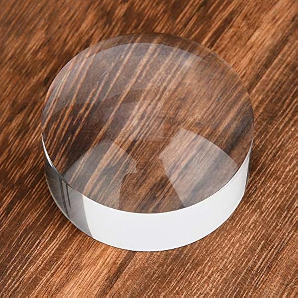 6X Reading Magnifier Dome - 3 Inch Acrylic Paperweight with Pouch for Enhanced Reading & Clarity