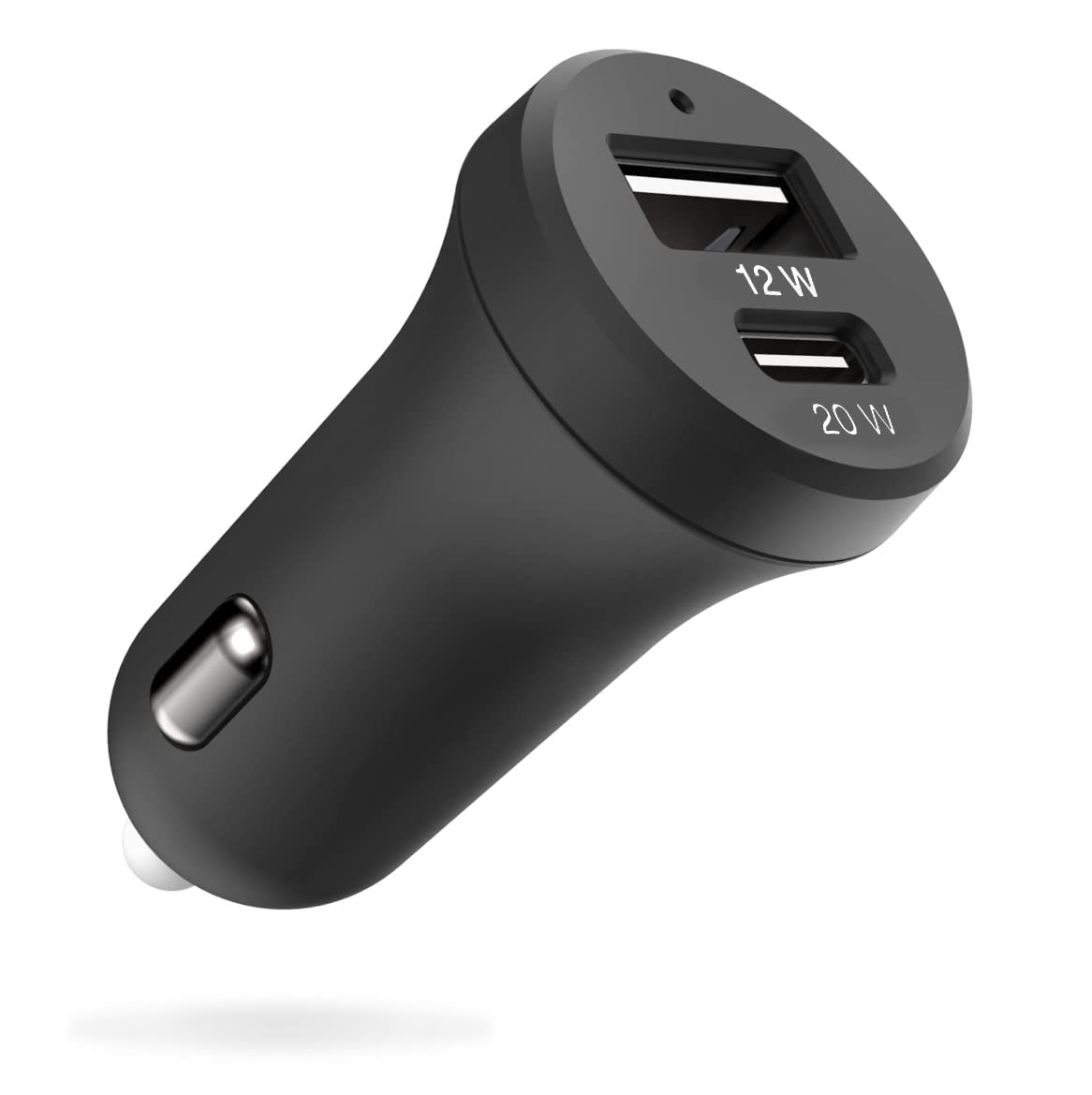 Smartish 2-Port USB Car Charger - 4.8A Quick Charge for iPhone, Android & All USB Devices - Fast Volt 45 in Sleek Black