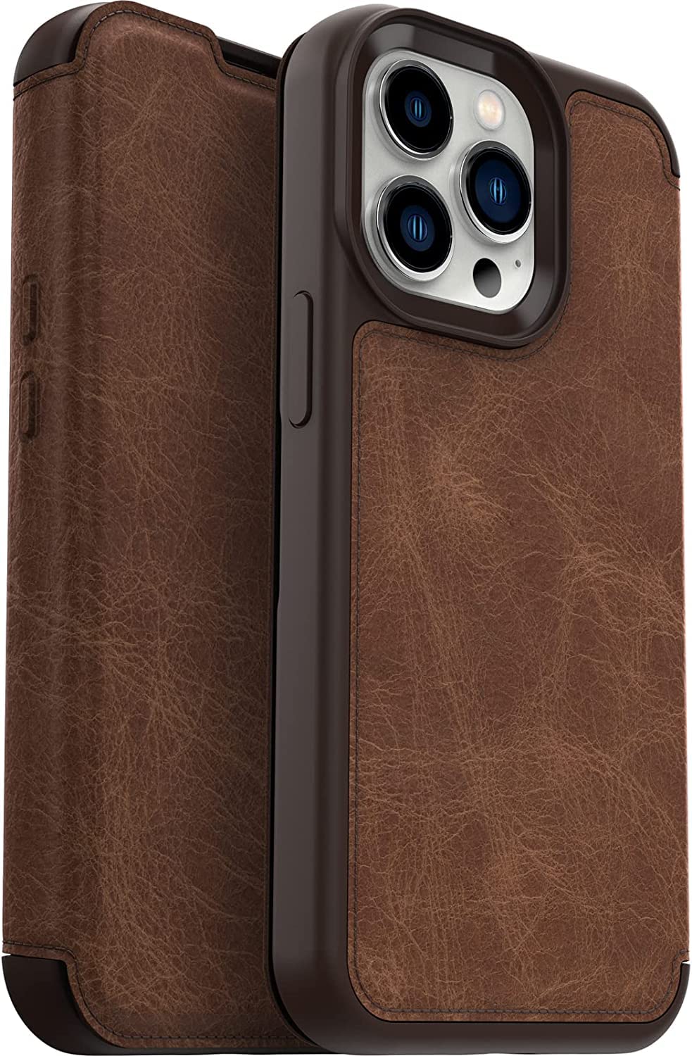 OtterBox iPhone 13 Pro Strada Series Case - Genuine Leather, Card Holder, Pocket-Friendly Folio in Espresso