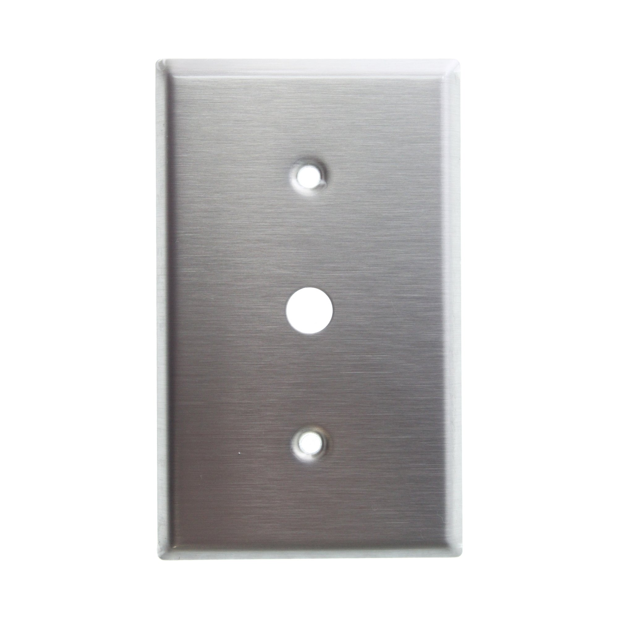 Leviton 1-Gang Telephone/Cable Wallplate - Durable Stainless Steel, Standard Size, Non-Magnetic