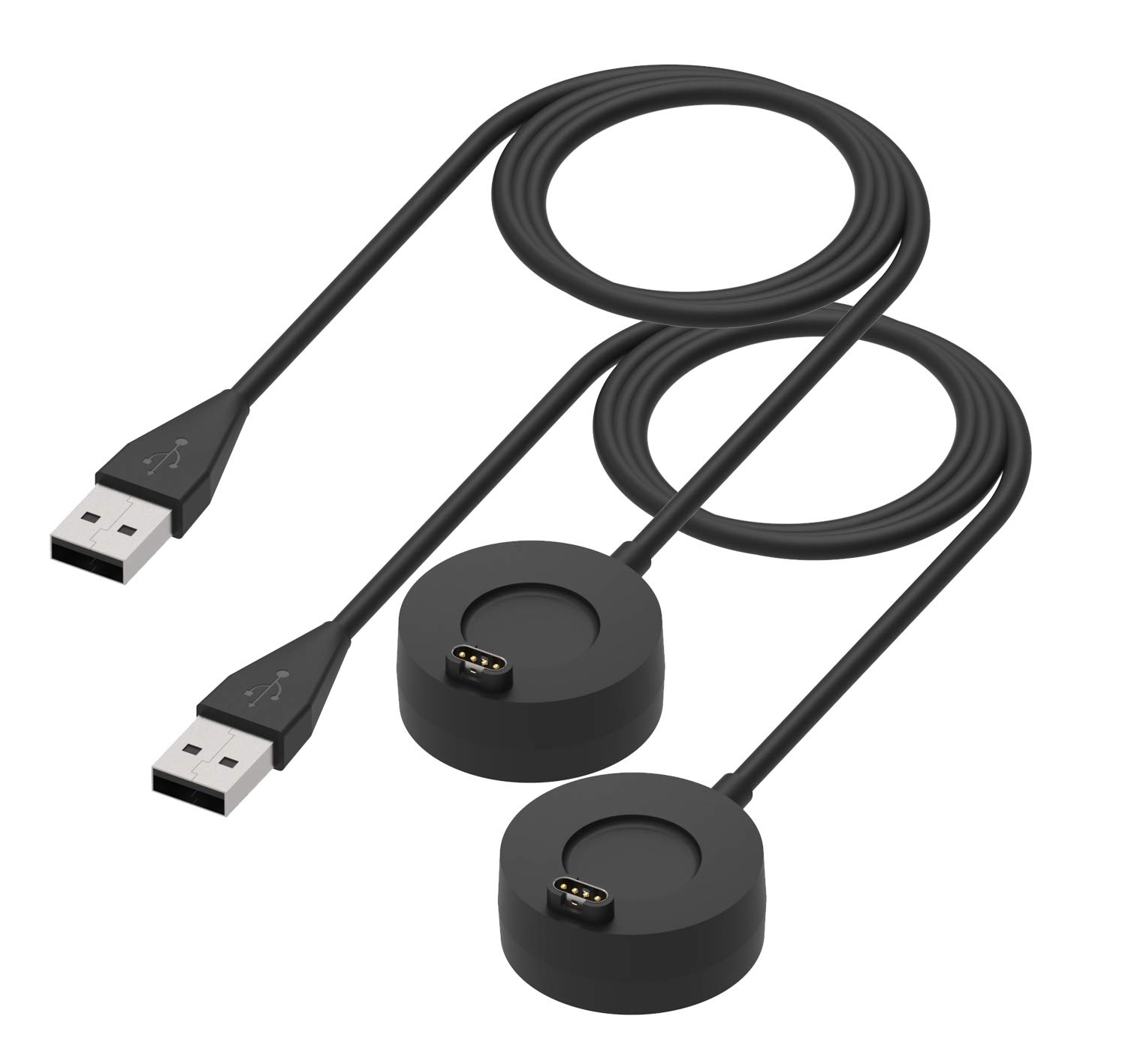 2-Pack Garmin Approach Charger Dock & USB Cable for S10, S12, S40, S42, S60, S62, S70 - Portable Replacement Station