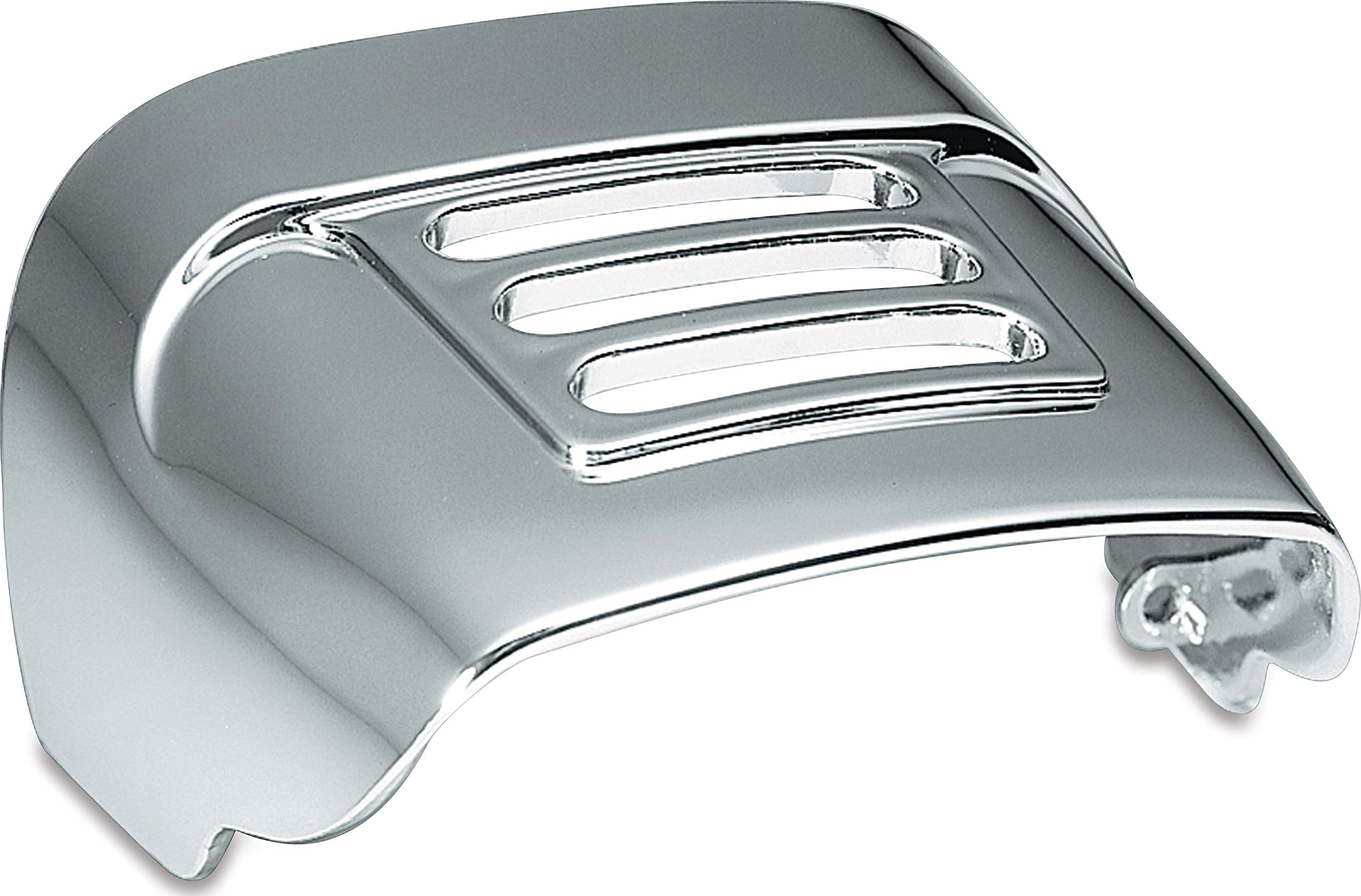 Upgrade Your Harley: Kuryakyn 8130 Slotted Taillight Cover for 1973-2019 Models - Chrome & Black Accent Accessory