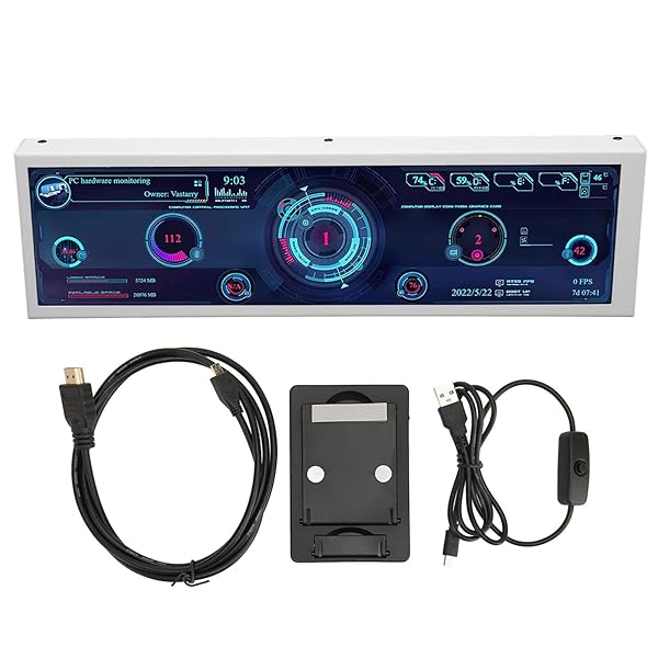 8.8 Inch Computer Temperature Monitor, AIDA64 CPU GPU SSD Data Monitor, for LinuxWindows, Touchscreen PC Sensor Panel Display, Computer Case - Image 7