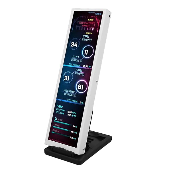 8.8 Inch Computer Temperature Monitor, AIDA64 CPU GPU SSD Data Monitor, for LinuxWindows, Touchscreen PC Sensor Panel Display, Computer Case - Image 8