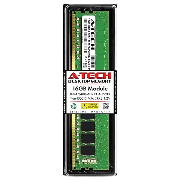 A-Tech 16GB DDR4 2400MHz RAM Replacement for Crucial CT16G4DFD824A Non-ECC 288-Pin Memory Module