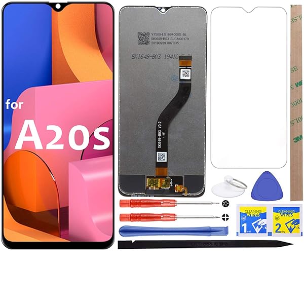 A20S LCD Screen Replacement Touch Digitizer Display Black for Samsung Galaxy A20s A207 A207F A207M SM-A207F/DS SM-A207M/DS 6.5 Inch